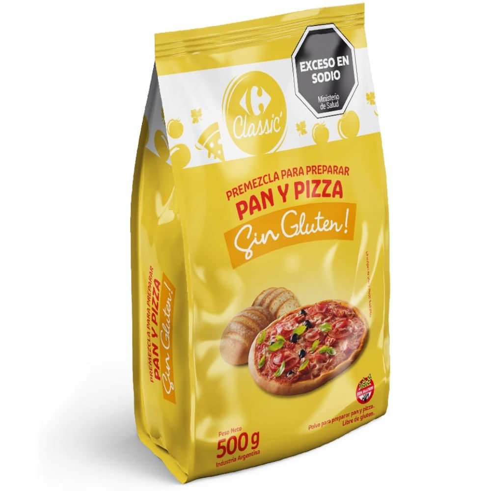 Premezcla para pizza sin gluten Carrefour Classic 500 grs