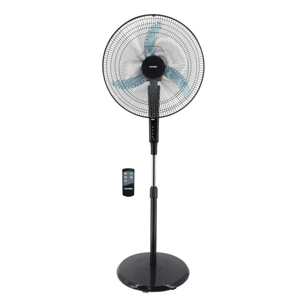 Ventilador De Pie Sansei 18" Con Control 3 Aspas Gris VPN18635N