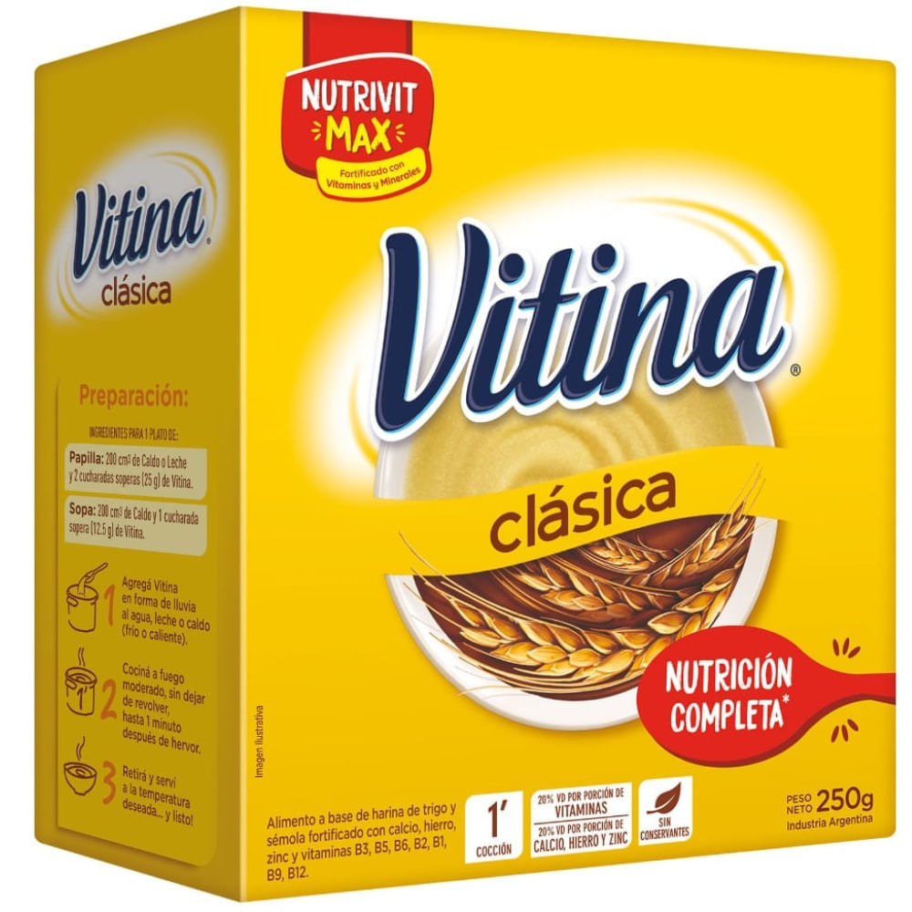 Semola clásica vitina nutrimax Lucchetti 250 g.