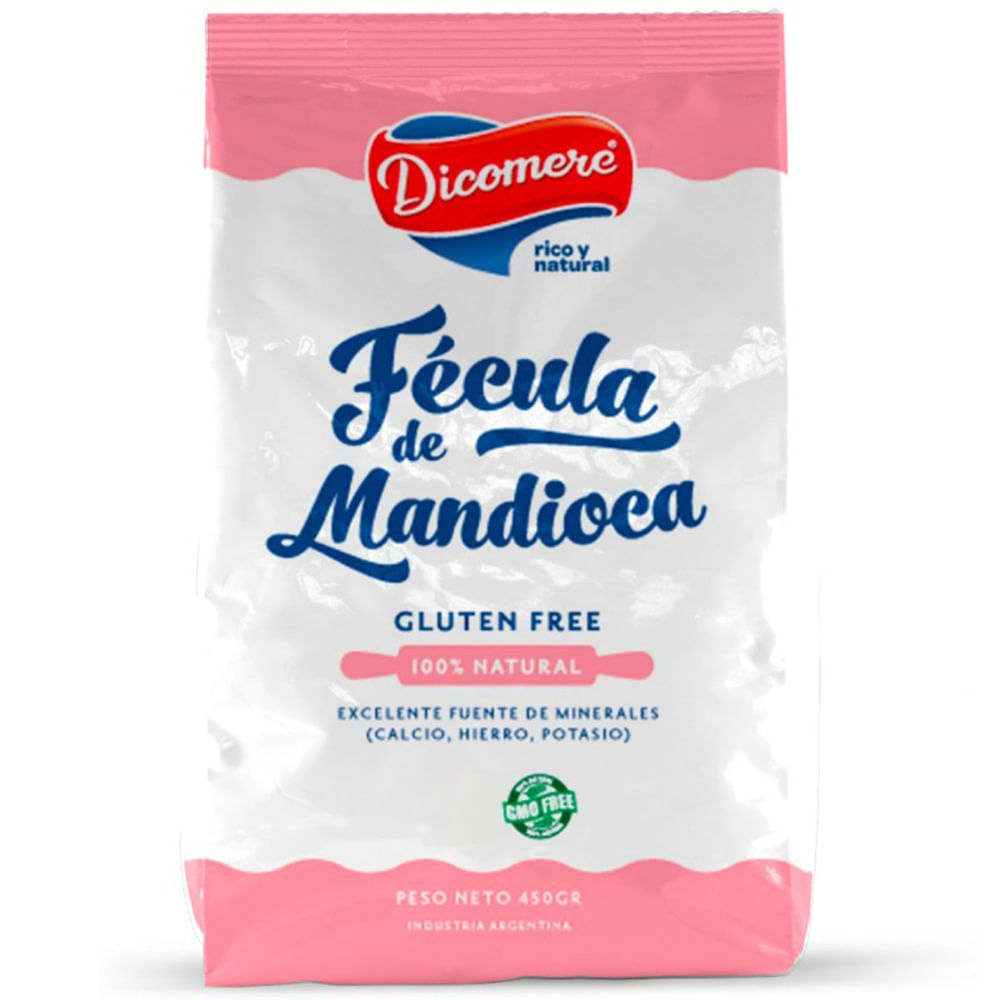 Fécula de mandioca Dicomere paquete sin TACC 450 g.