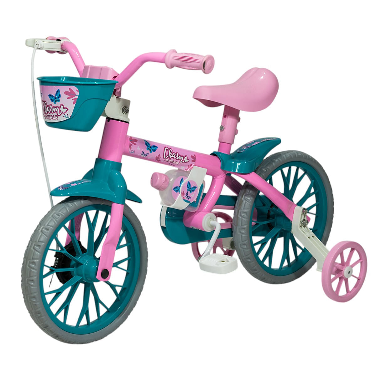 Bicicleta R12 Nathor con cantimplora Bicicleta R12 Nathor con cantimplora Rosa/Celeste