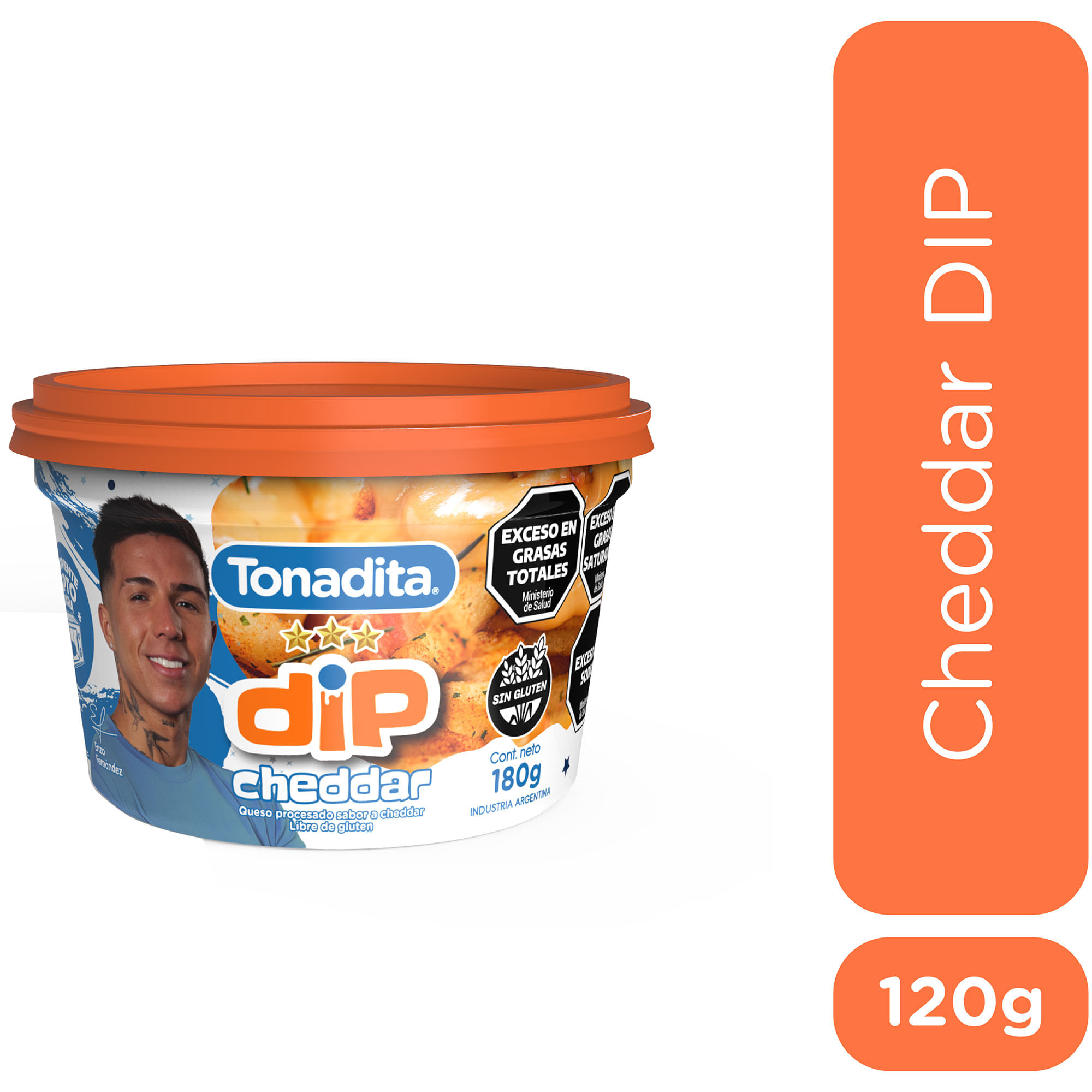 Queso Untable Tonadita Dip Cheddar 180 G
