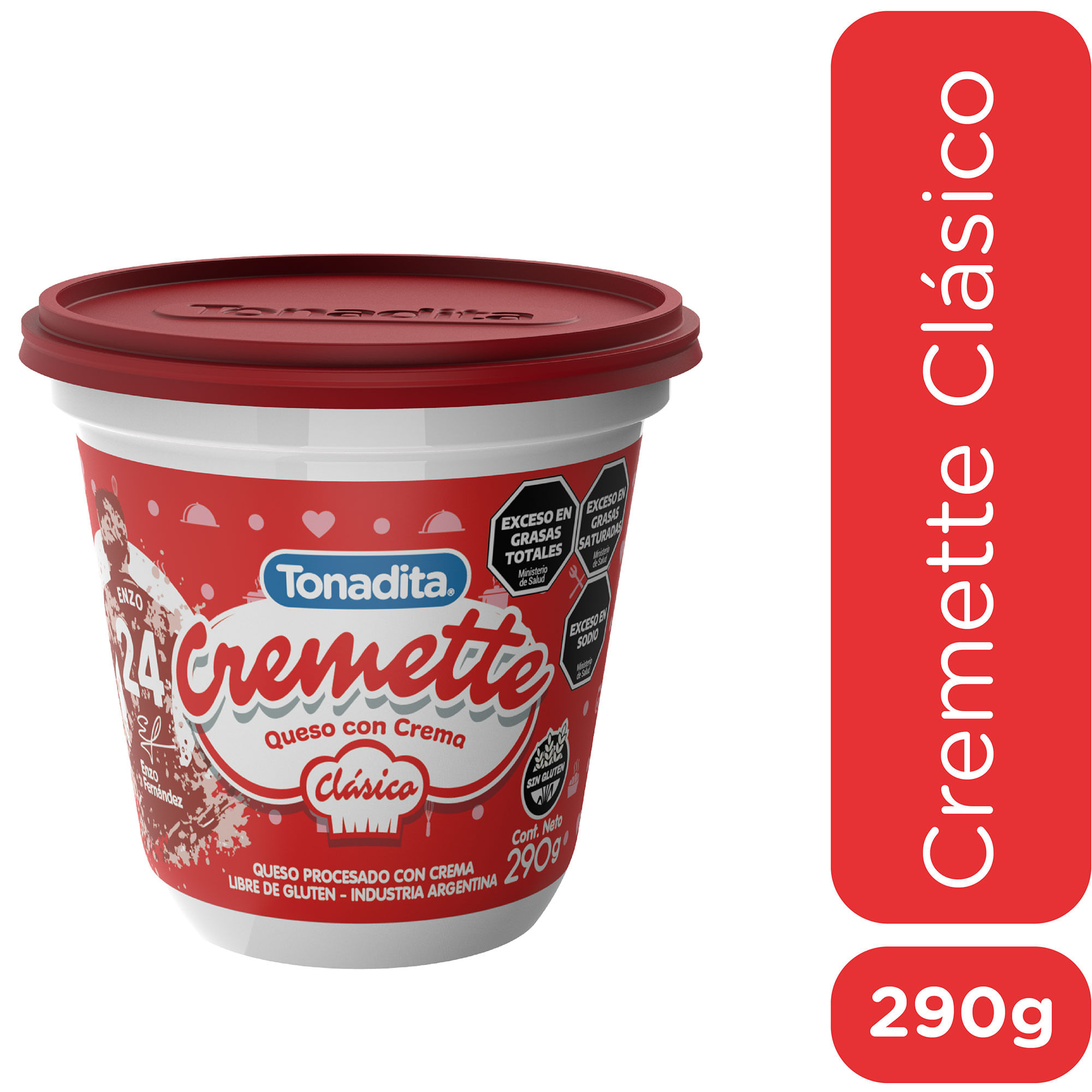 Queso Crema Tonadita Cremette Clásico 290 G