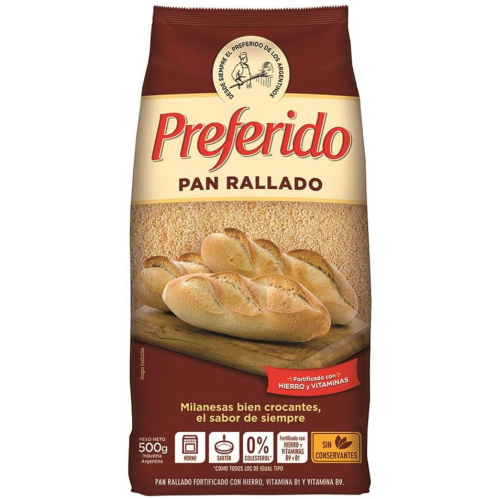 Pan rallado Preferido fortificado 500 g.