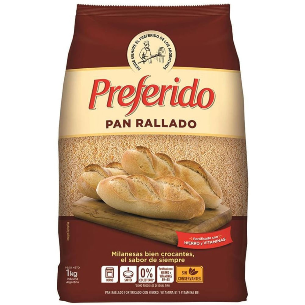 Pan rallado Preferido fortificado 1 kg.