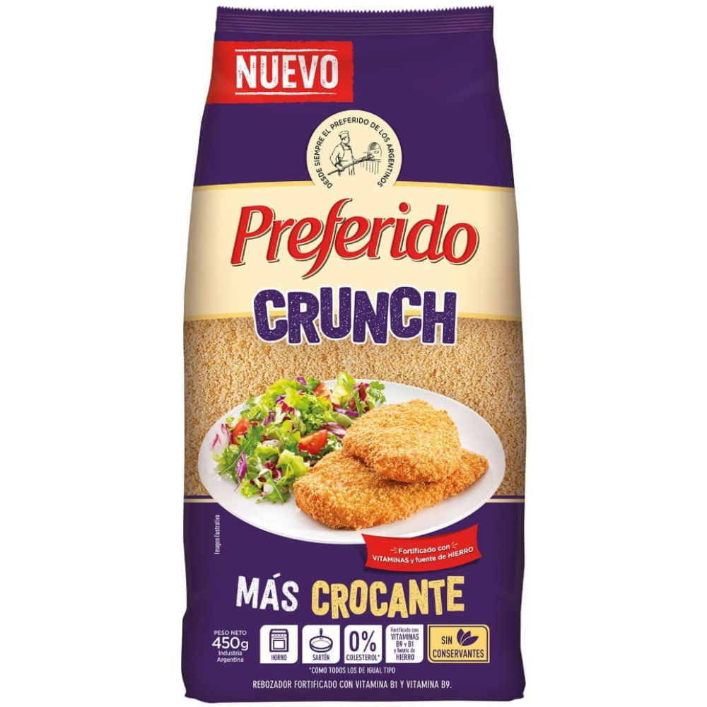 Rebozador Preferido crunch 450 g.