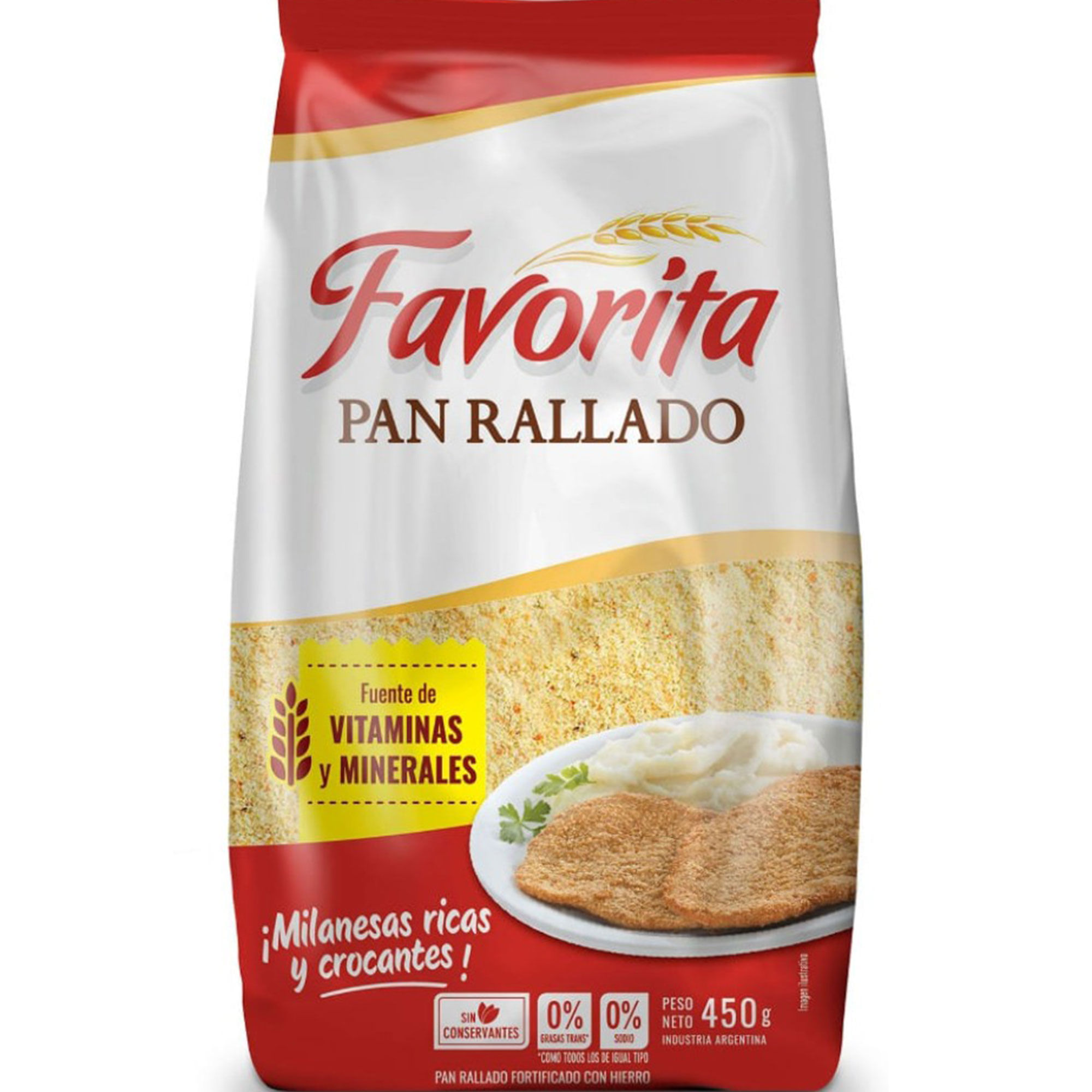 Pan rallado Favorita vitaminas 450 g.