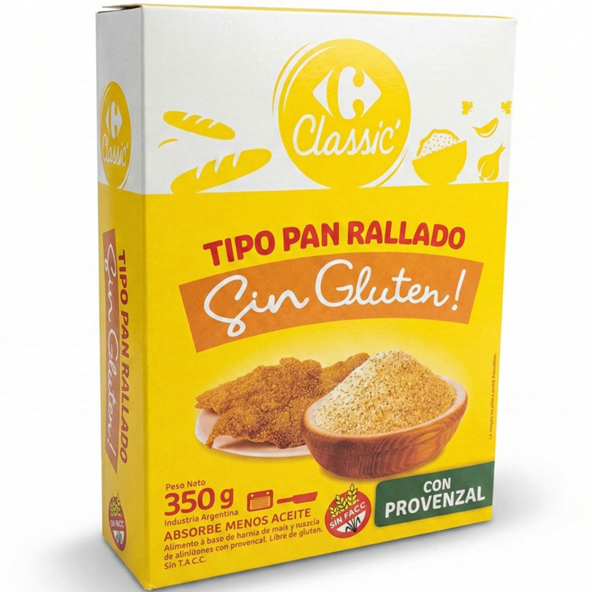 Pan rallado Carrefour Classic provenzal 350 g. sin TACC