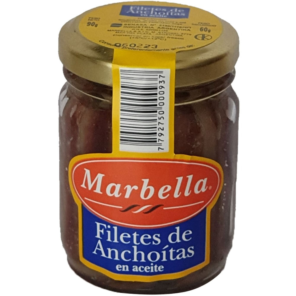 Filet de anchoas Marbella 90 g.