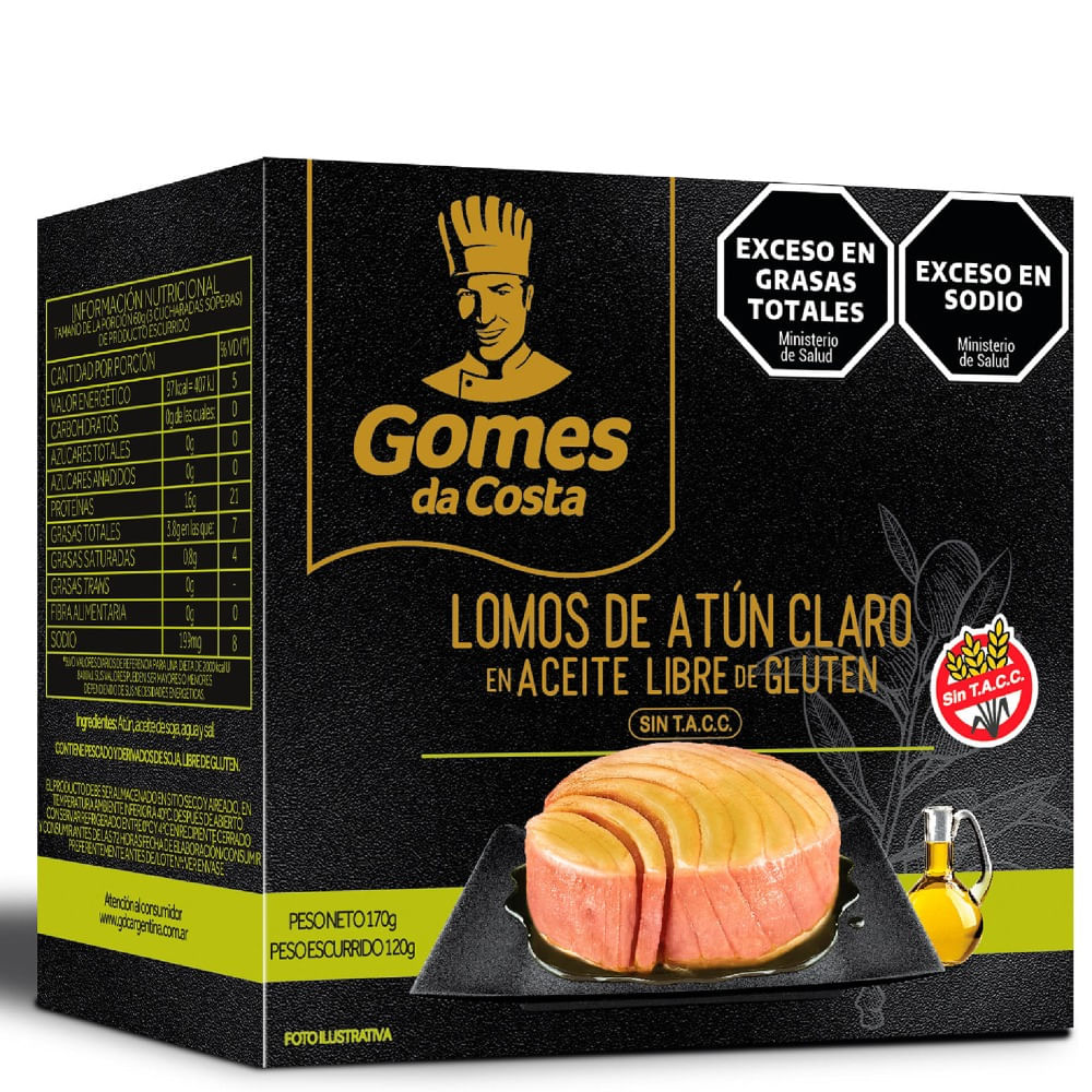 Atún en aceite Gomes da Costa lomitos claros 170 grs