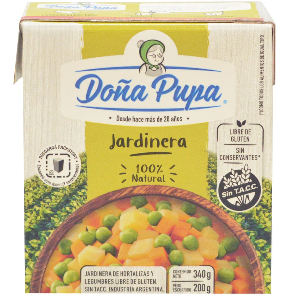 Jardinera de hortalizas Doña Pupa tetra 340 g.