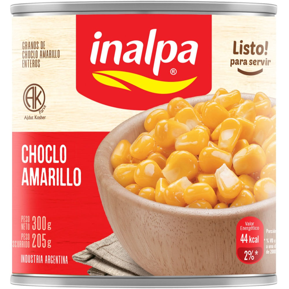 Granos De Choclo Entero Amarillo Inalpa 300g