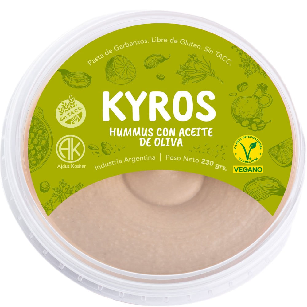 Hummus Kyros Con Aceite De Oliva 230 G