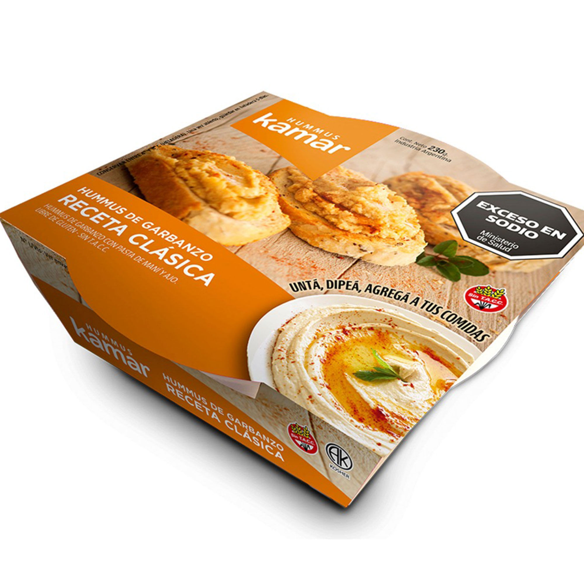 Hummus Kamar pasta de maní clásico en pote 230 g.