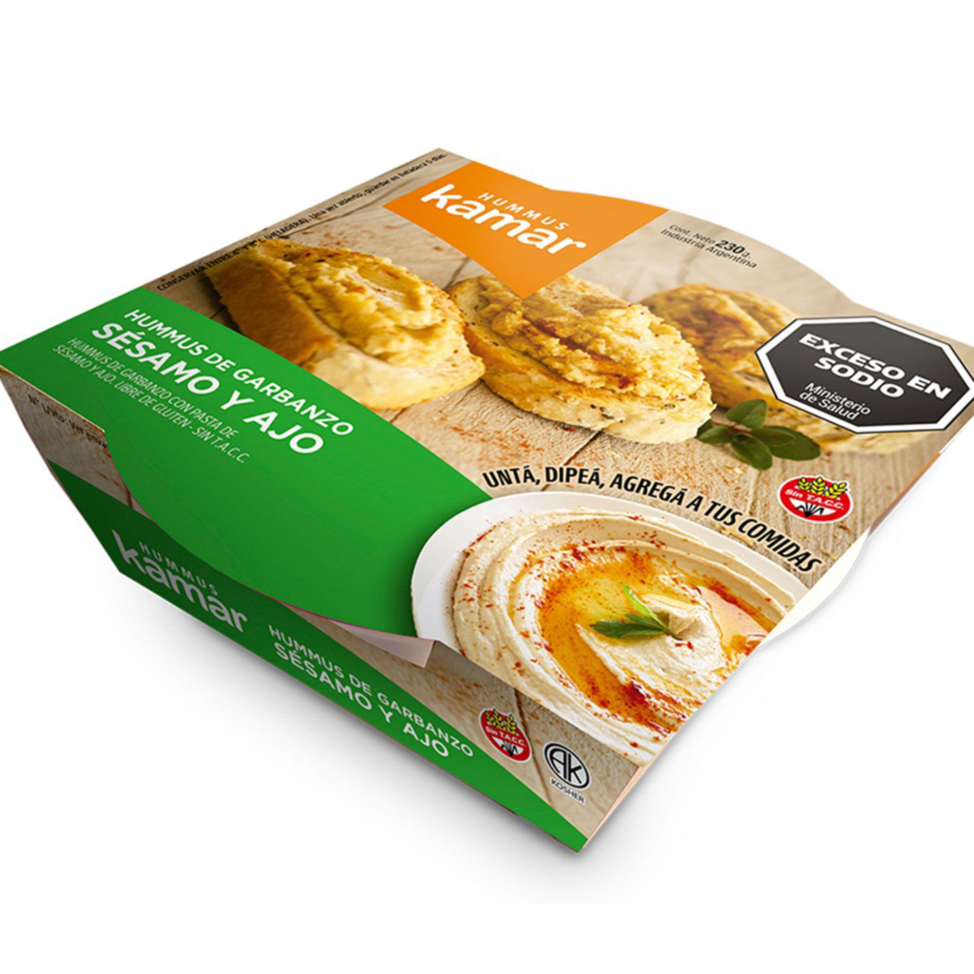 Hummus Kamar De Garbanzo Sésamo Y Ajo 230 G