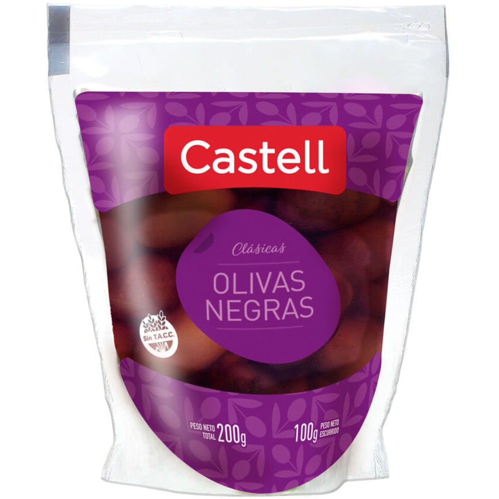 Aceitunas negras Castell 100 g.