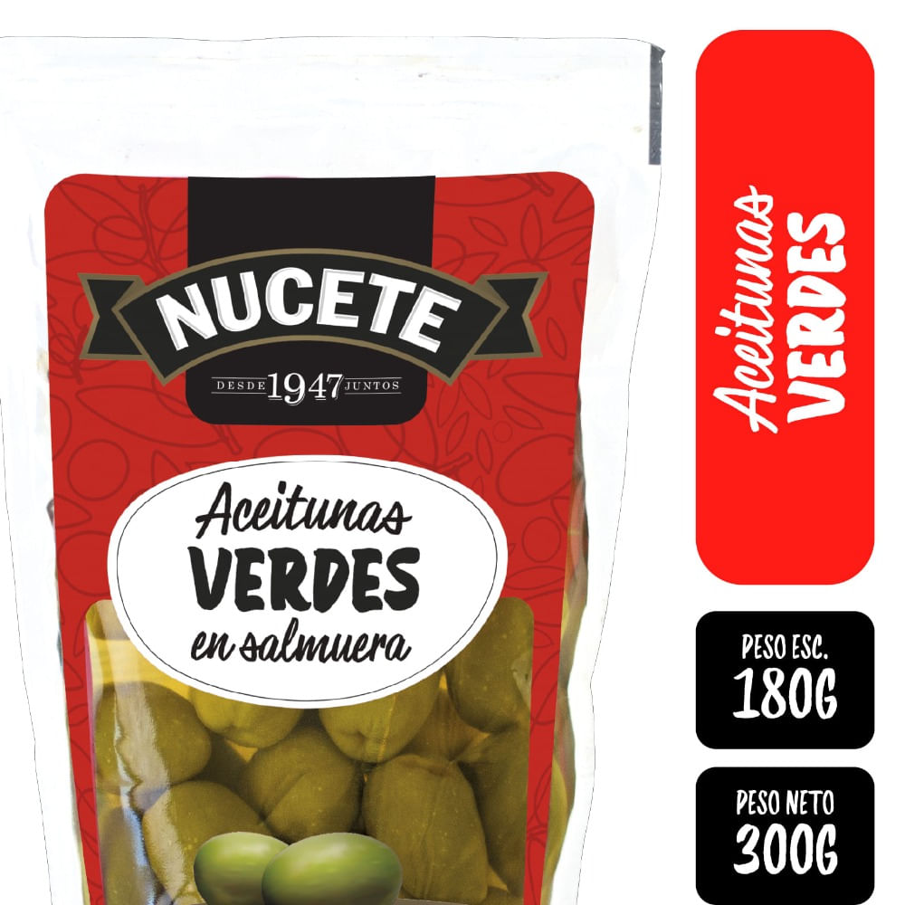 Aceitunas verdes Nucete 180 g.