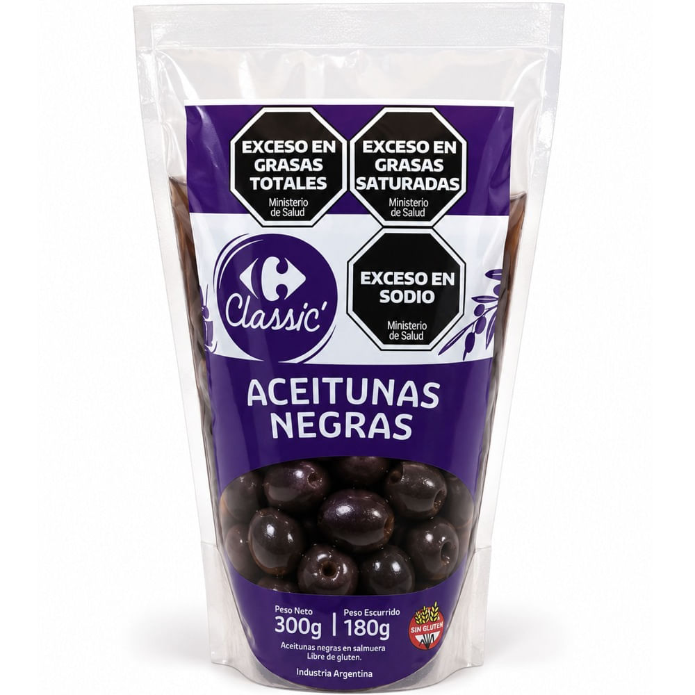 Aceitunas negras Carrefour Classic doypack 180 grs