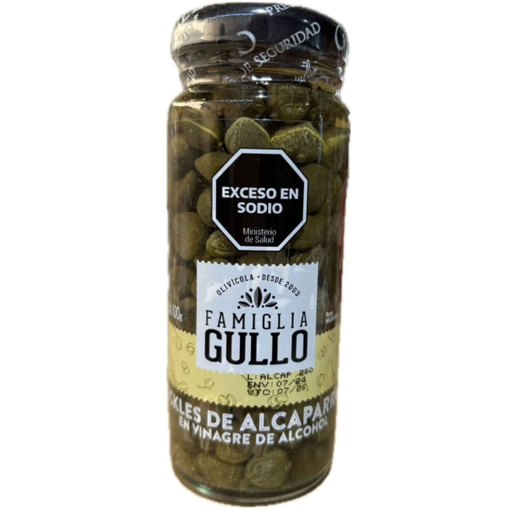 Alcaparras en vinagre Famiglia Gullo en frasco 100 grs