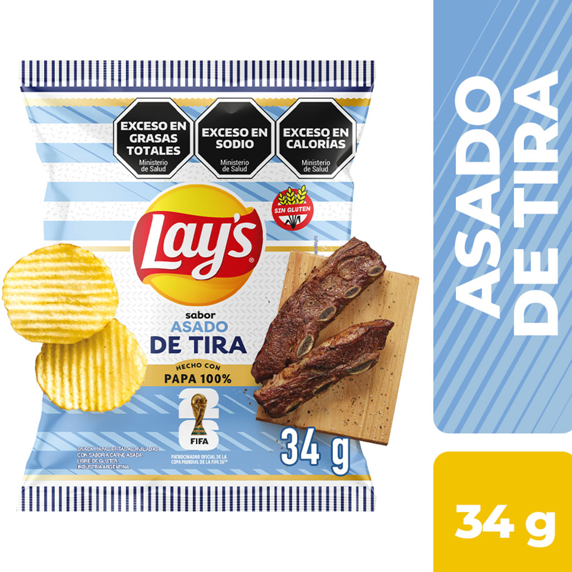 Papas Fritas Lays Asado De Tira 34 G