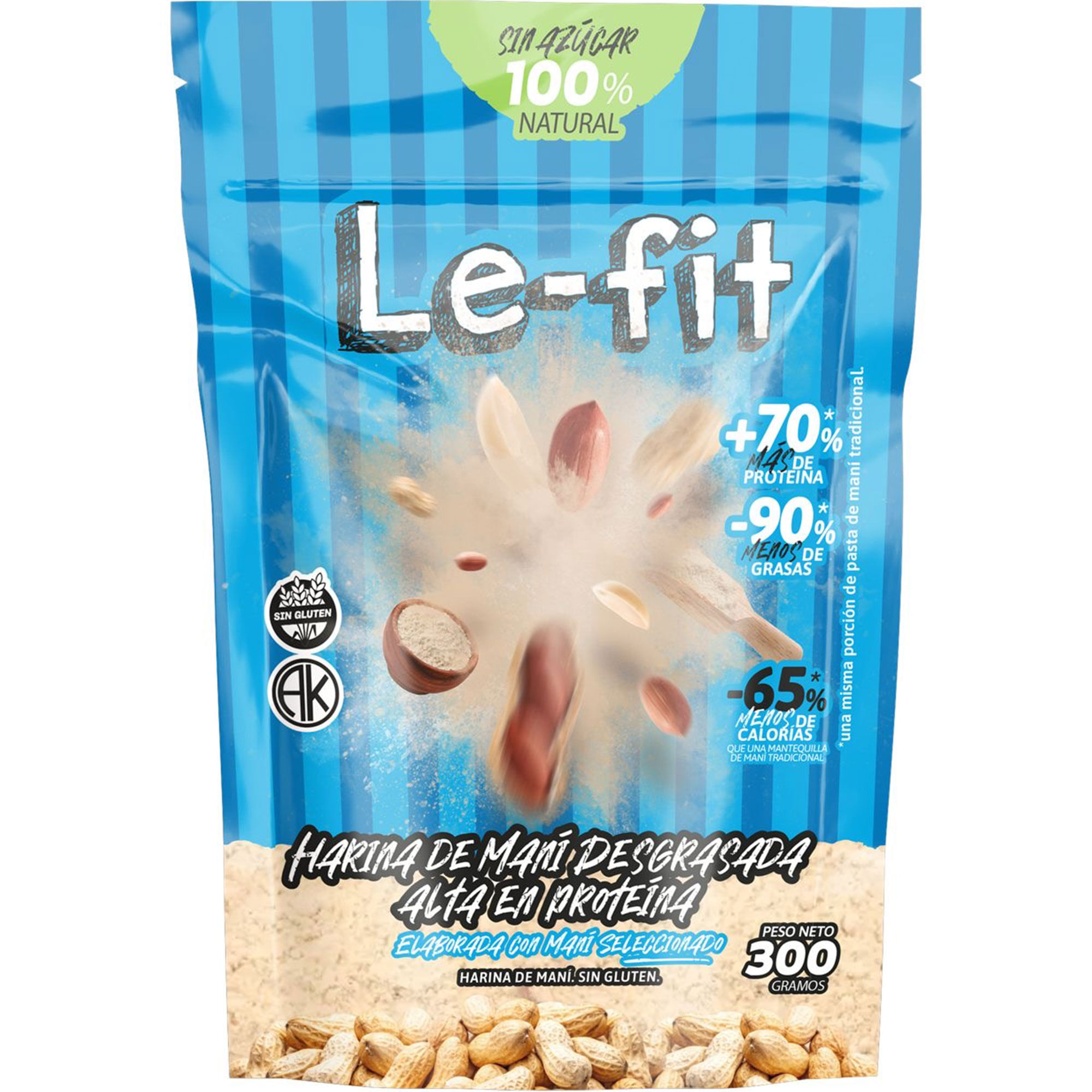 Harina de maní Le Fit alta en proteína 300 grs