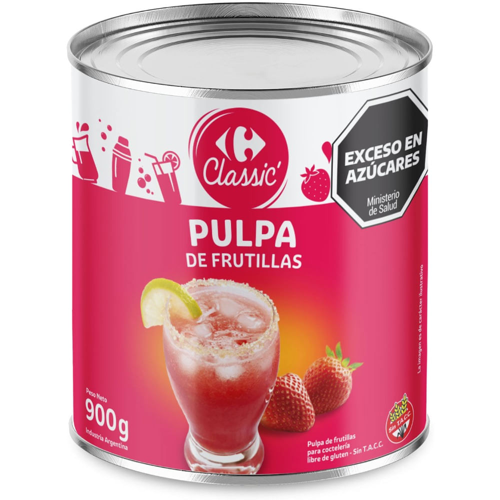 Pulpa de frutilla Carrefour Classic 900 grs