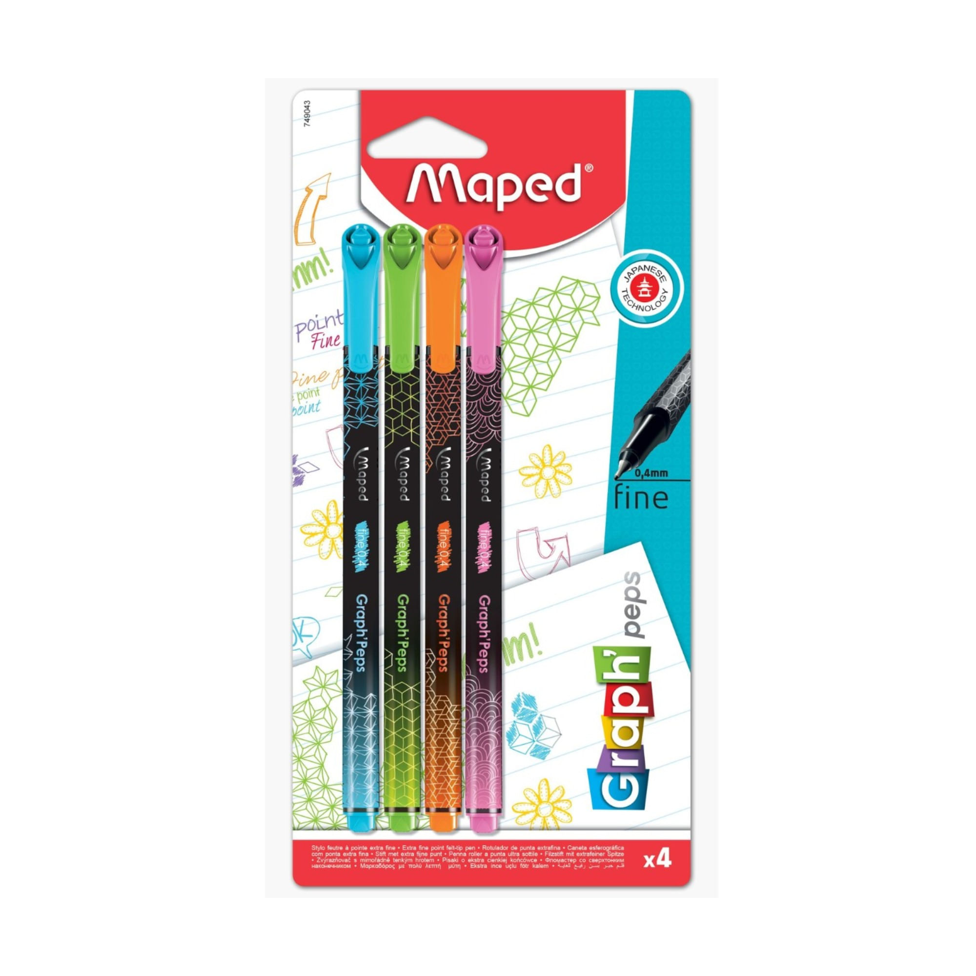 Microfibra Maped graph peps decoradas 4 uni fancy