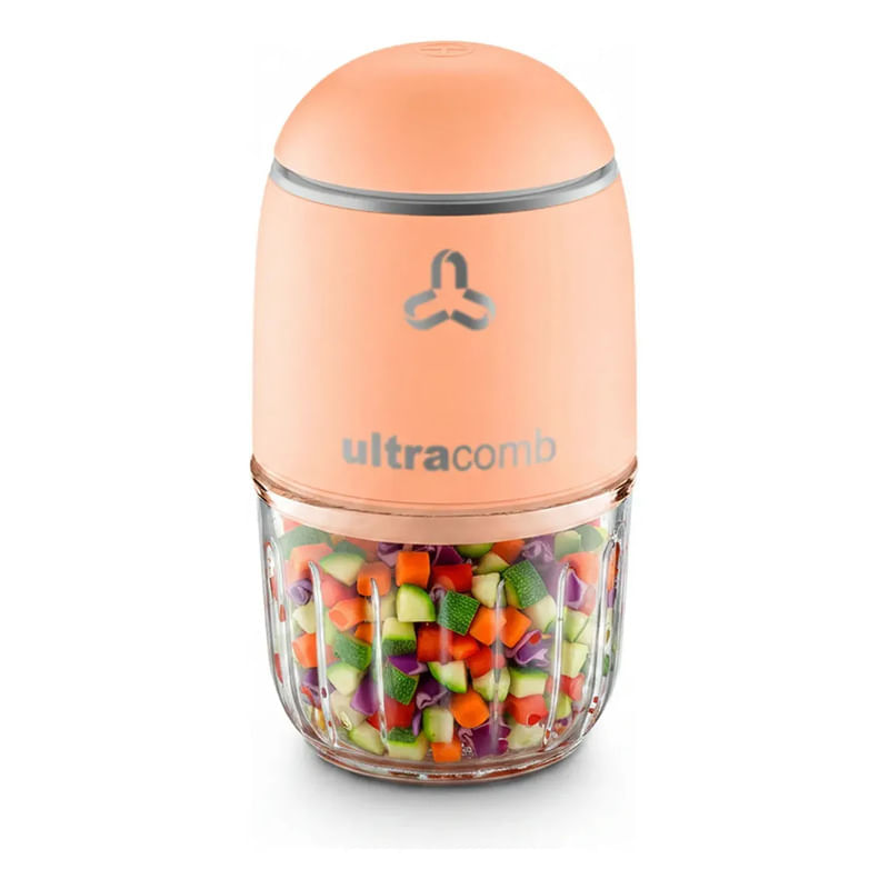 Procesadora De Alimentos Ultracomb Pc-6802 300ml Vidrio Coral Claro
