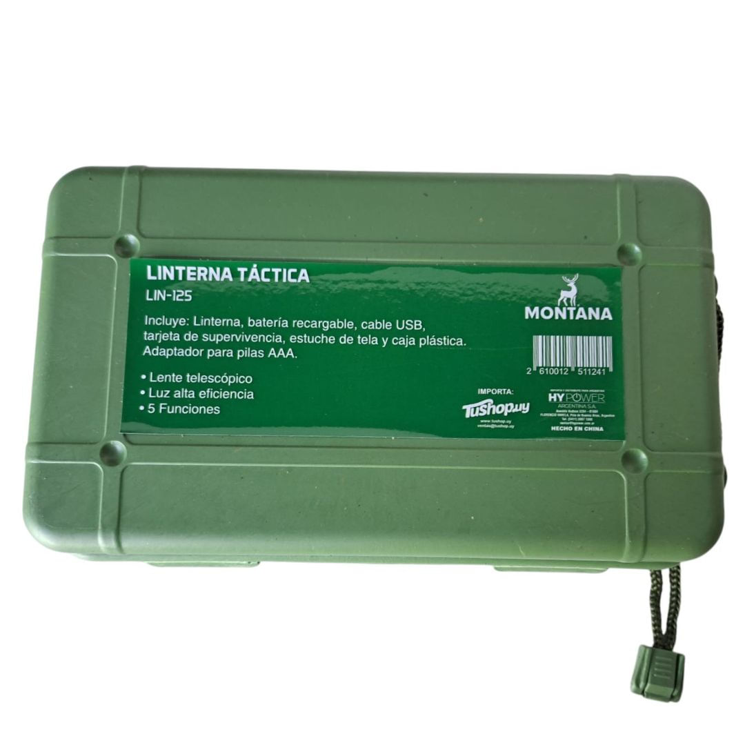 Linterna Mini Tactica Usb Militar Recargable Mini Alta Eficiencia (LIN-125)