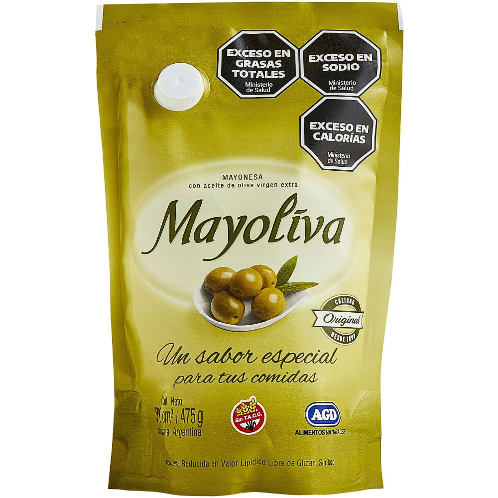 Mayonesa De Oliva Mayoliva Extra Virgen 500 Cc