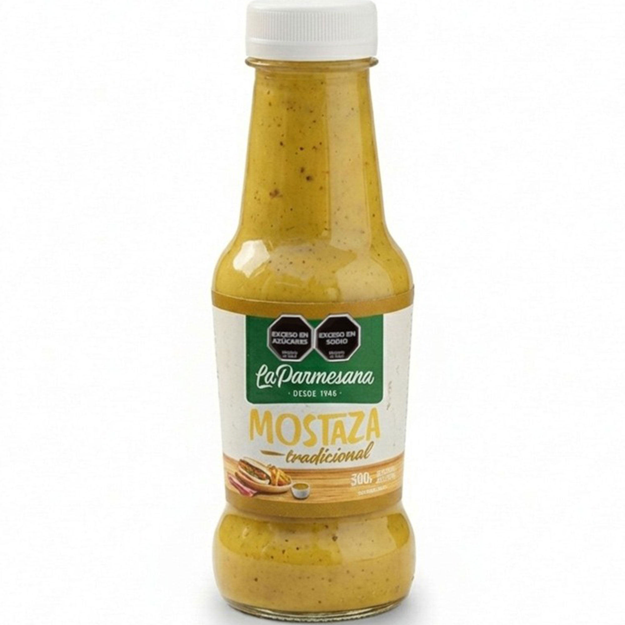 Mostaza tradicional La Parmesana pet 300 g.