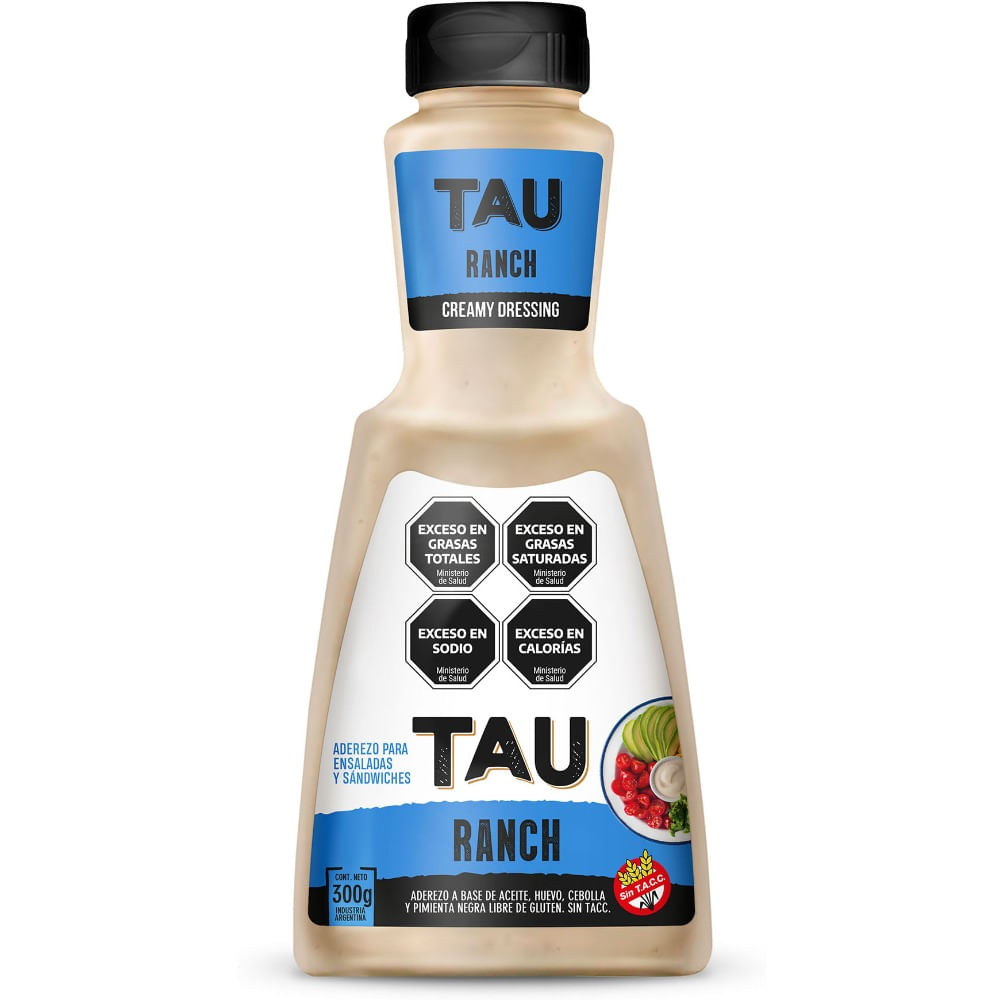 Aderezo ranch TAU botella pet 300 g.