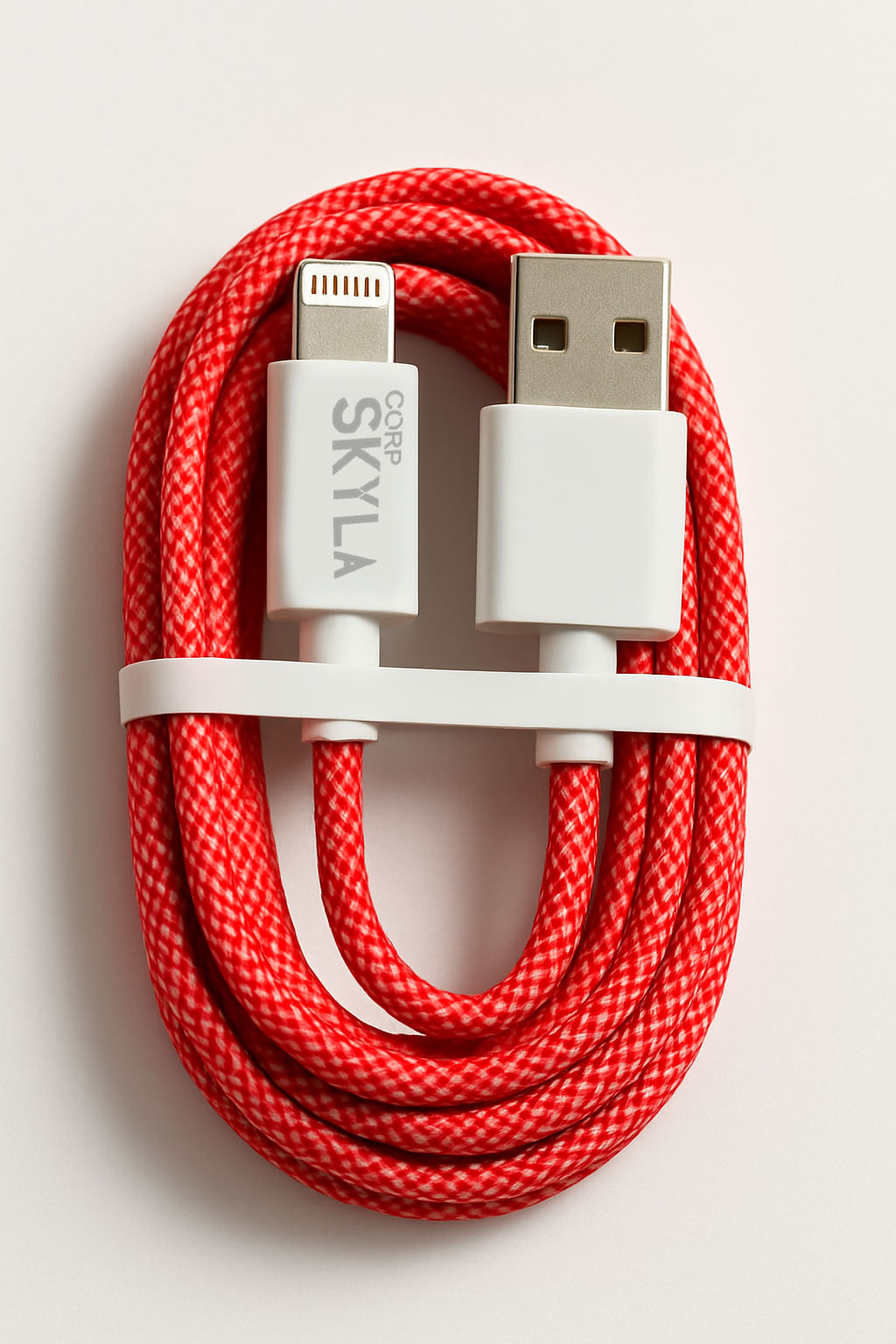 Cable Mallado Para Iphone Usb A - Lightning 1m Color Rojo