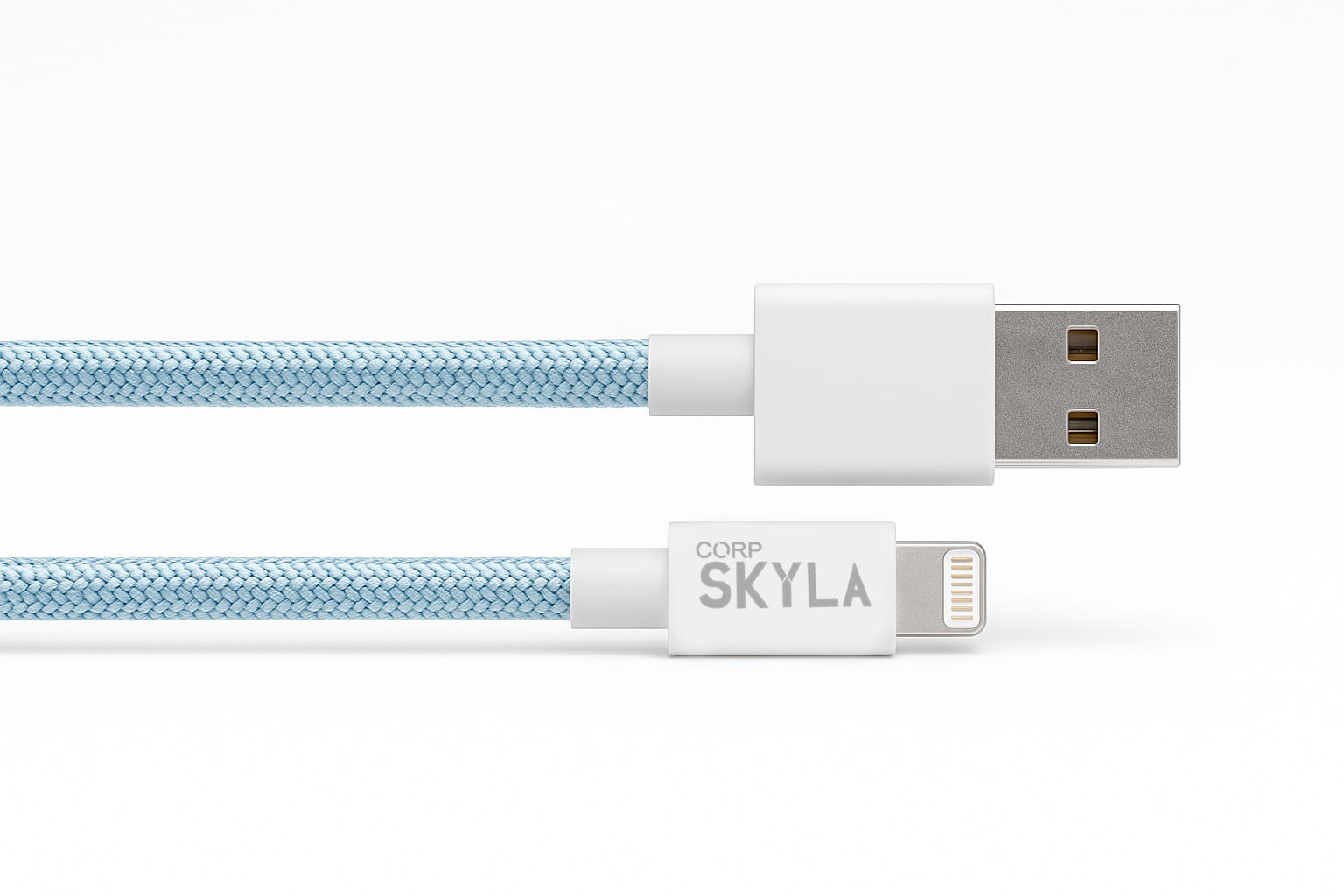 Cable Mallado Para Iphone Usb A- Lightning Carga RáPida 1m Color Azul