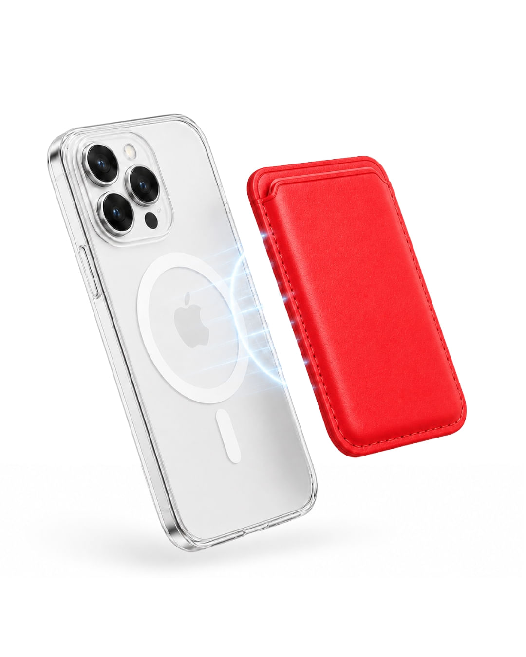 Billetera / Wallet MagnéTica Compatible Con Iphone Color Rojo