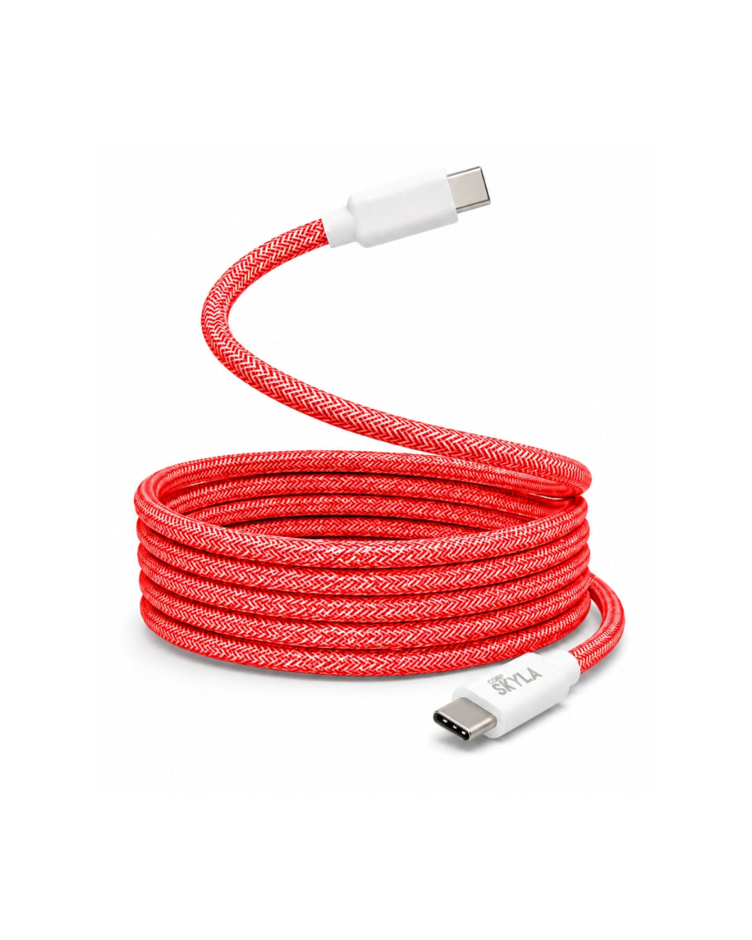 Cable Mallado C - C Carga RáPida 2m Color Rojo