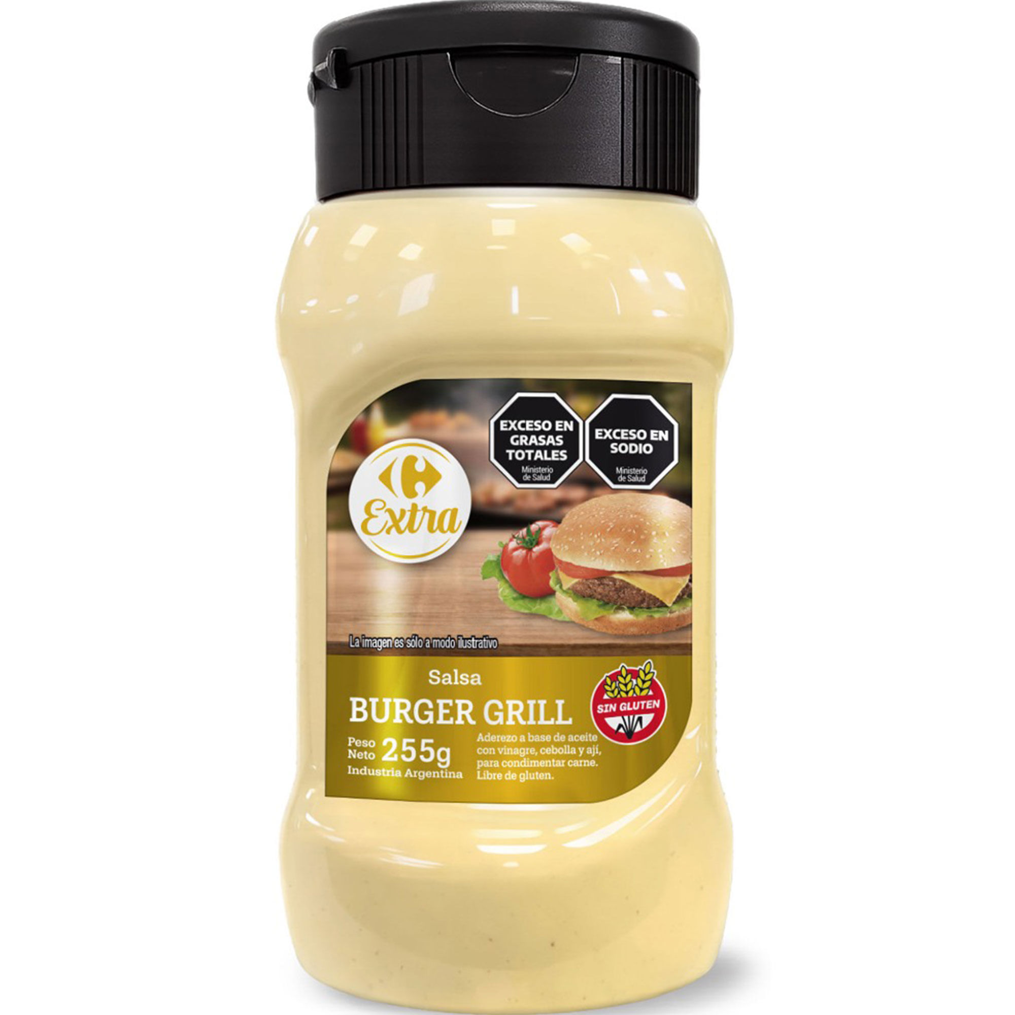 Salsa burger grill Carrefour Extra 255 grs