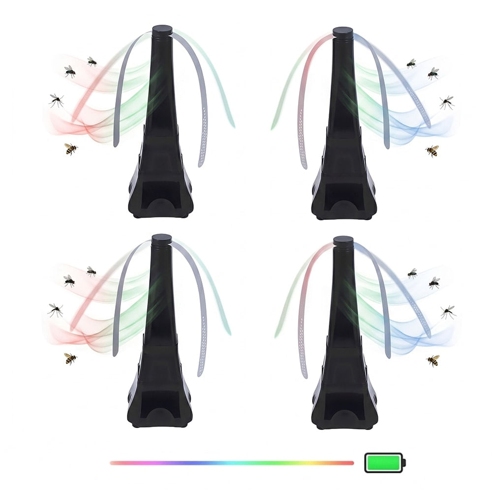 Kit X4 Ventilador Ahuyentador De Insectos Gadnic Abs Portatil Moscas Mosquitos Abejas