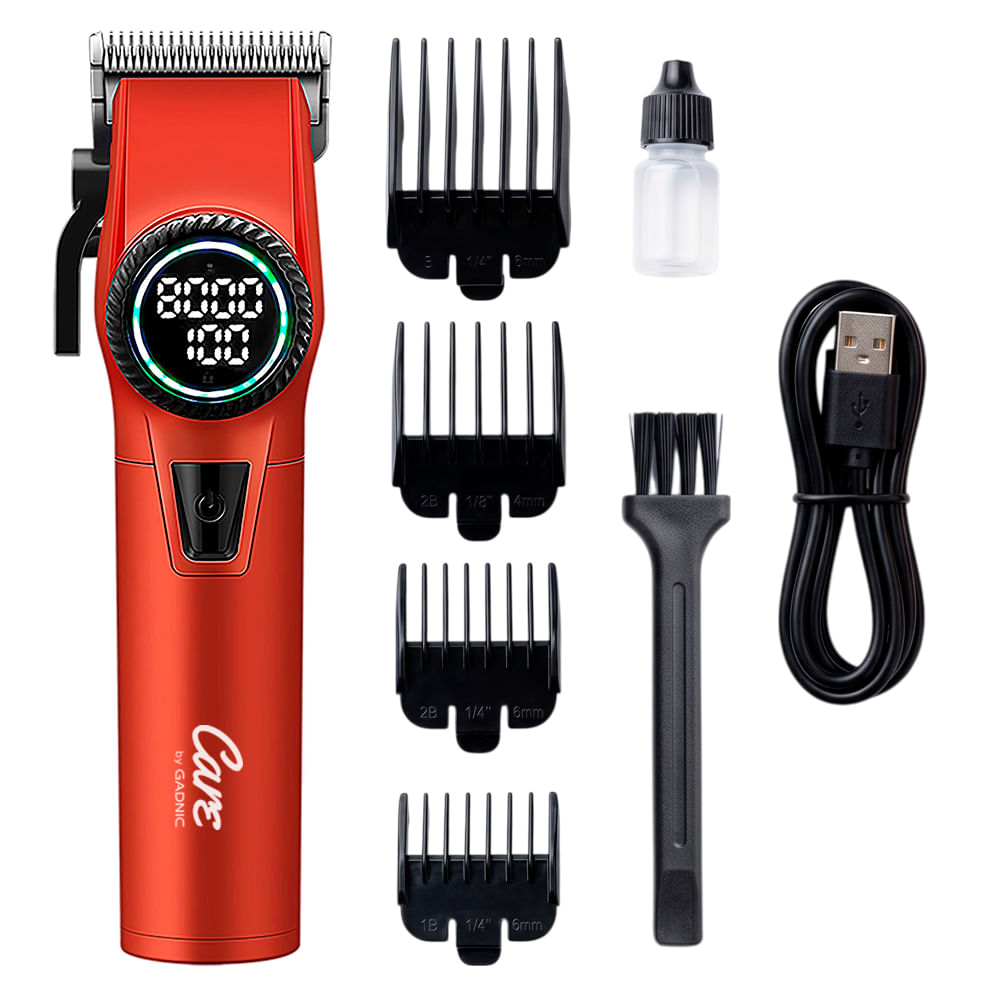 MáQuina Cortadora De Pelo Care By Gadnic 5w BateríA Recargable 2000 Mah AutonomíA 180 Minutos (Rojo)