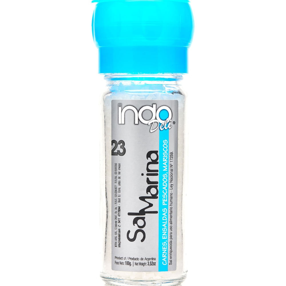 Molinillo Indo Deli sal marina 100 g.