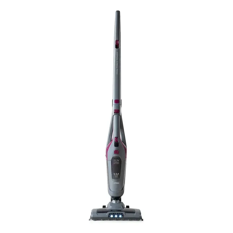 Aspiradora Inalambrica Atma 2 En 1 Dual Force Power As7922pi Gris/violeta