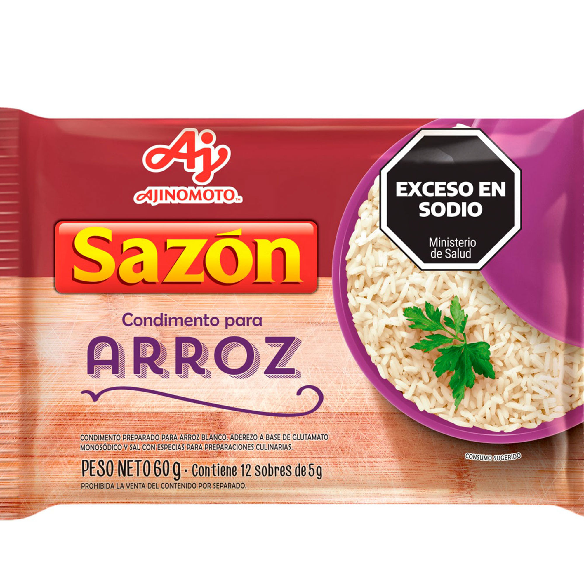 Saborizador para arroz Sazón 60 g.