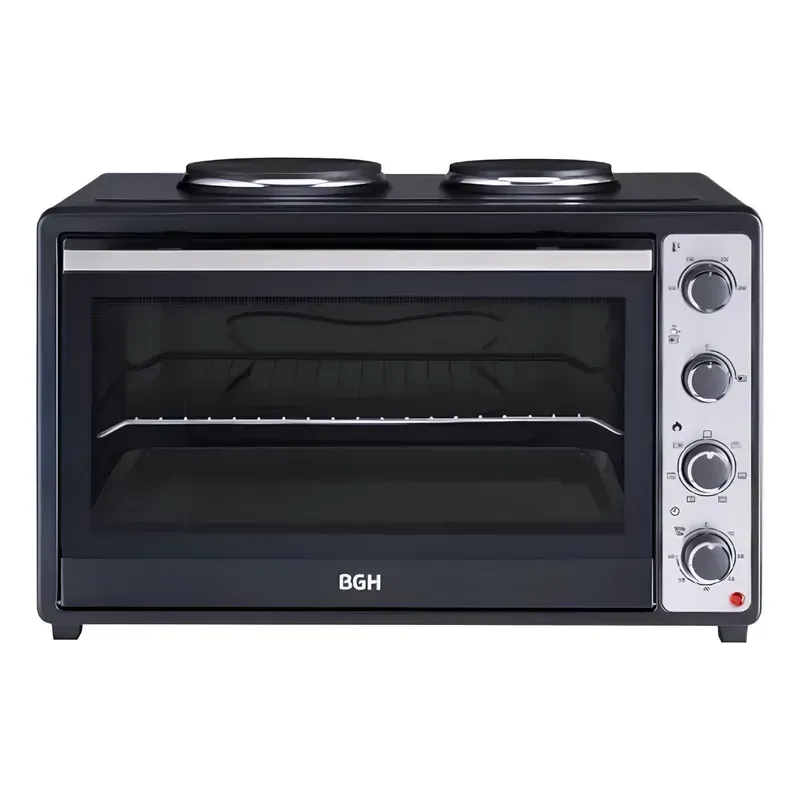 Horno EléCtrico Bgh Bhe64m25an 65l 2 Anafes 2200w Grill Negro