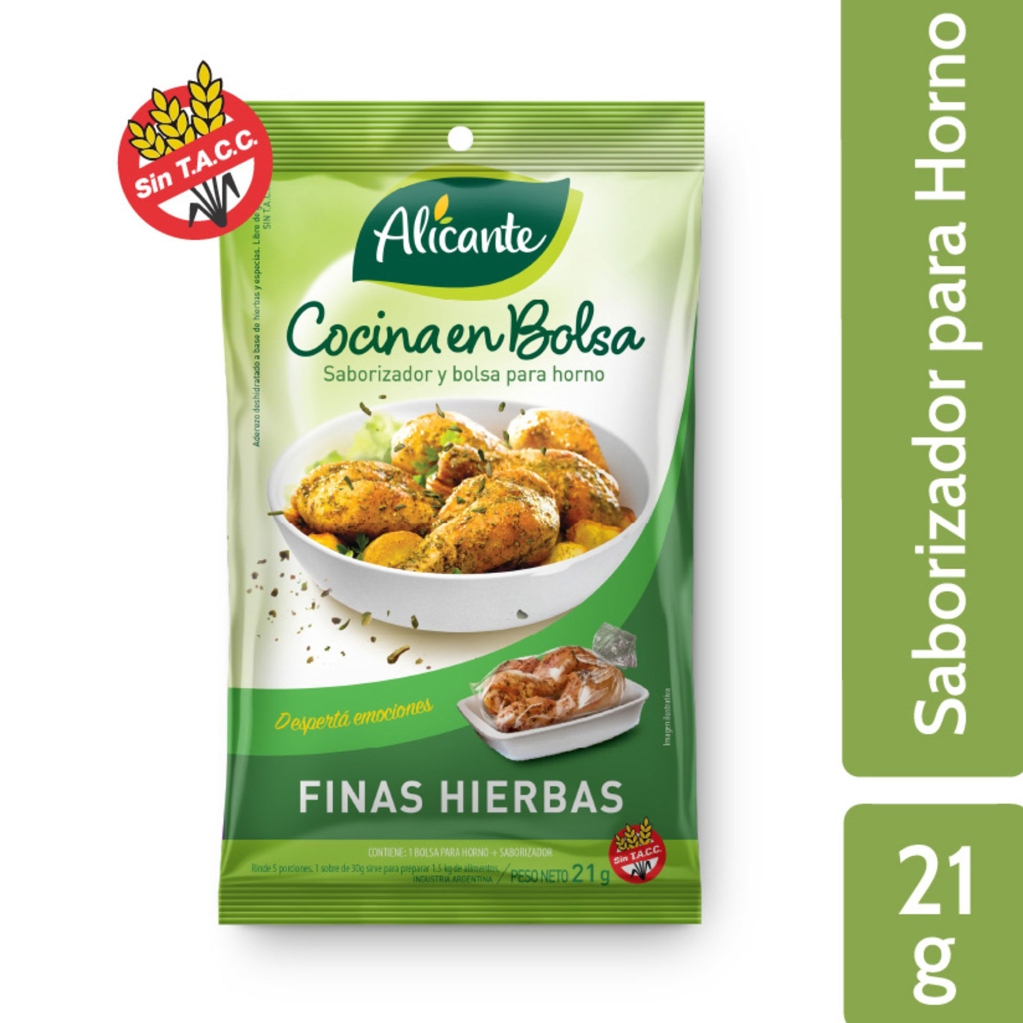 Saborizador Alicante bolsa horno finas hierbas 21 g.