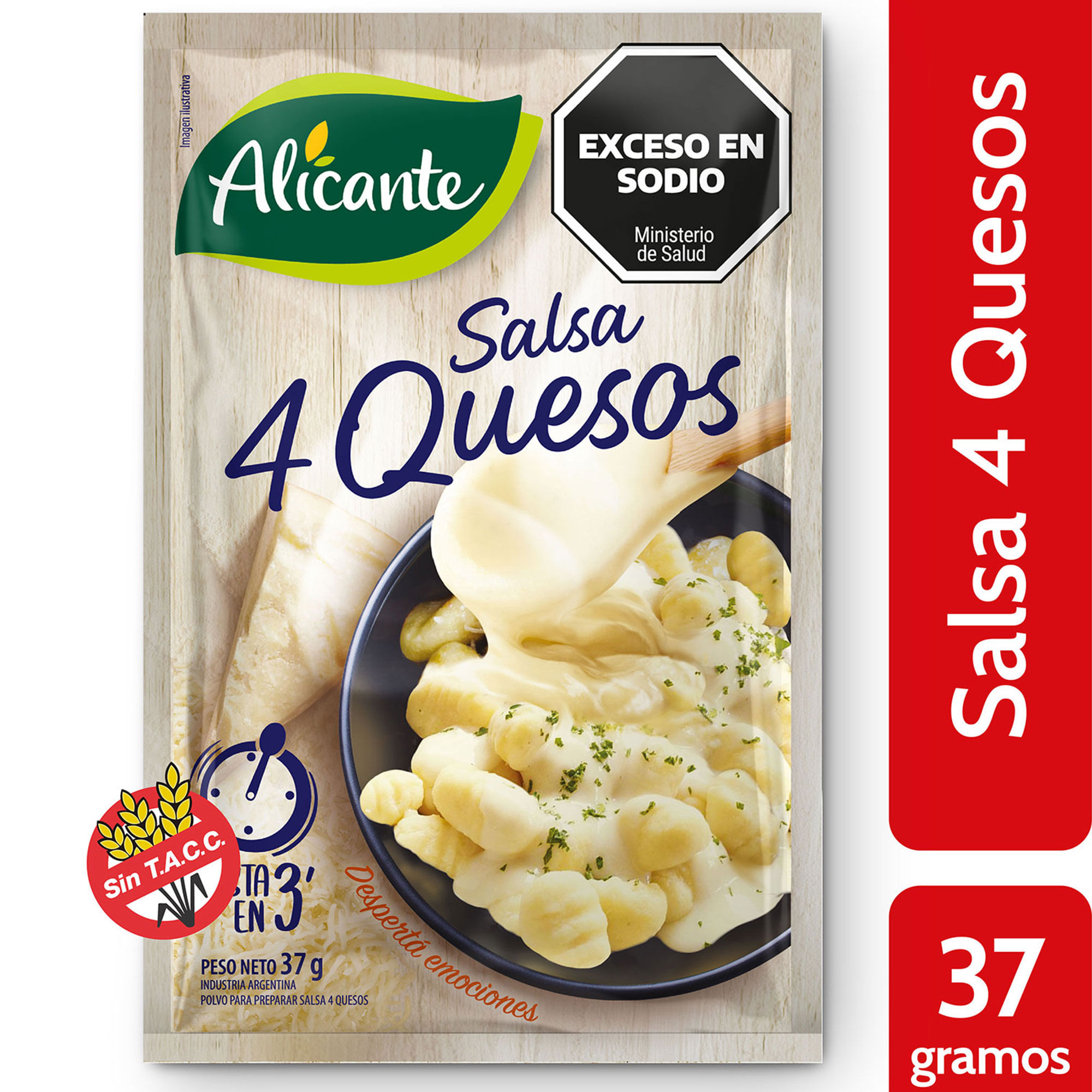 Salsa 4 quesos Alicante sobre 37 g