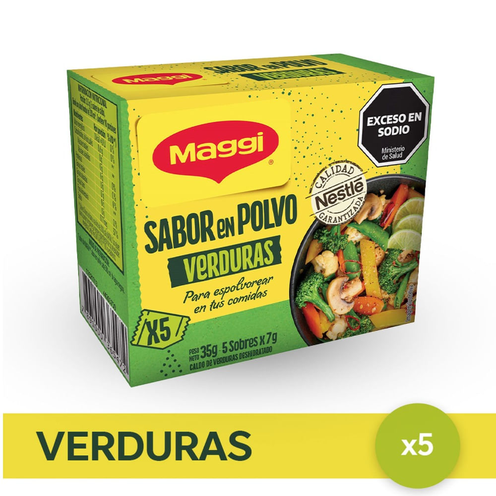 Maggi sabor en polvo verduras 5 uni