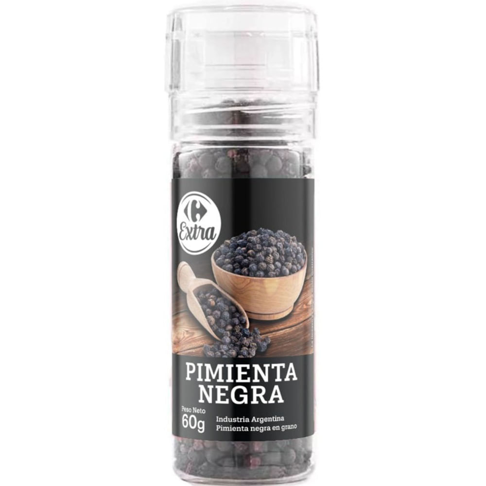 Molinillo Carrefour Extra pimienta negra 60 grs