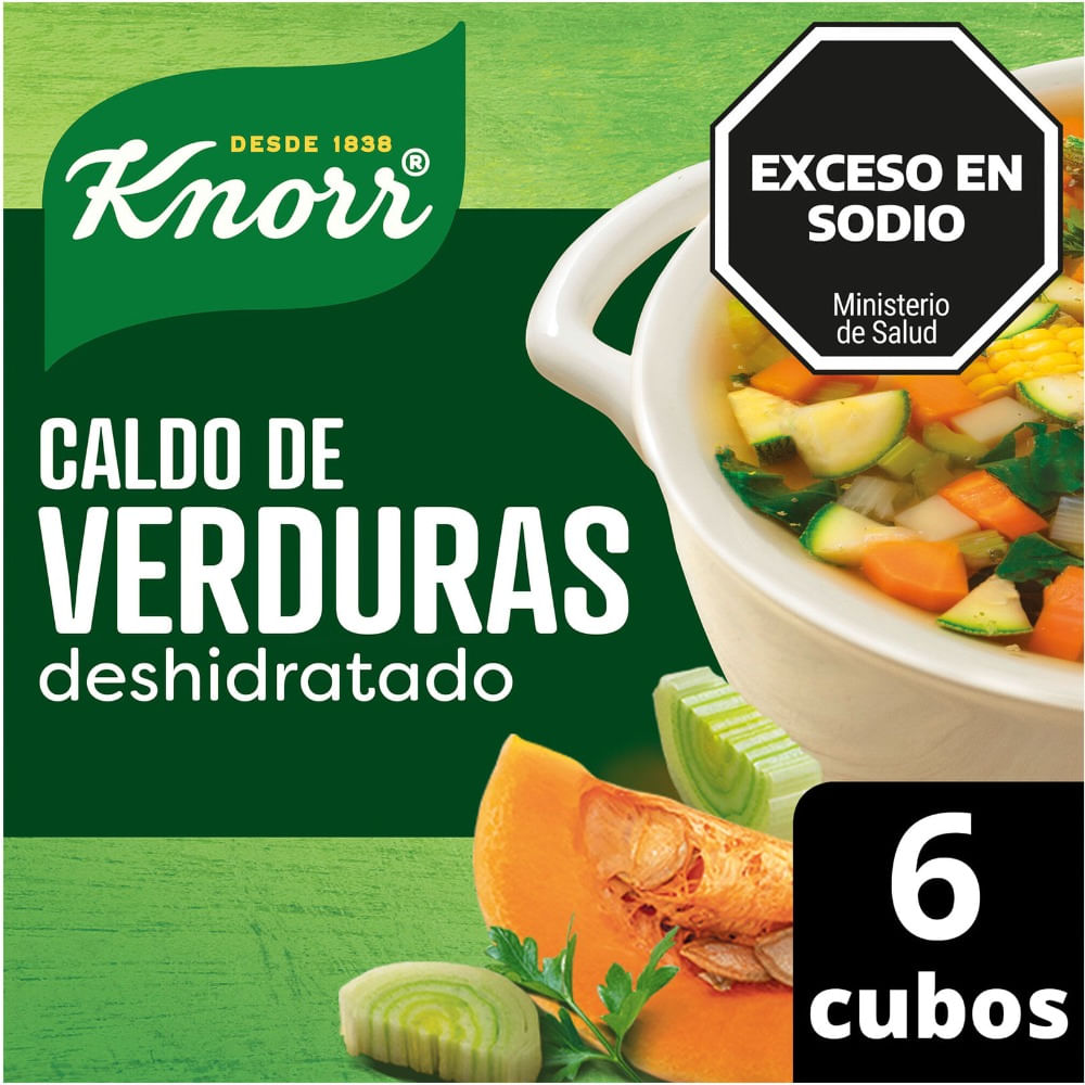Caldo Knorr de verdura deshidratado 6 cubos