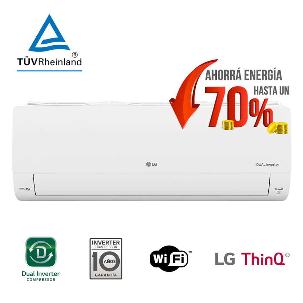 Aire Acondicionado Inverter Lg 6450w Blanco S4-W24k231e