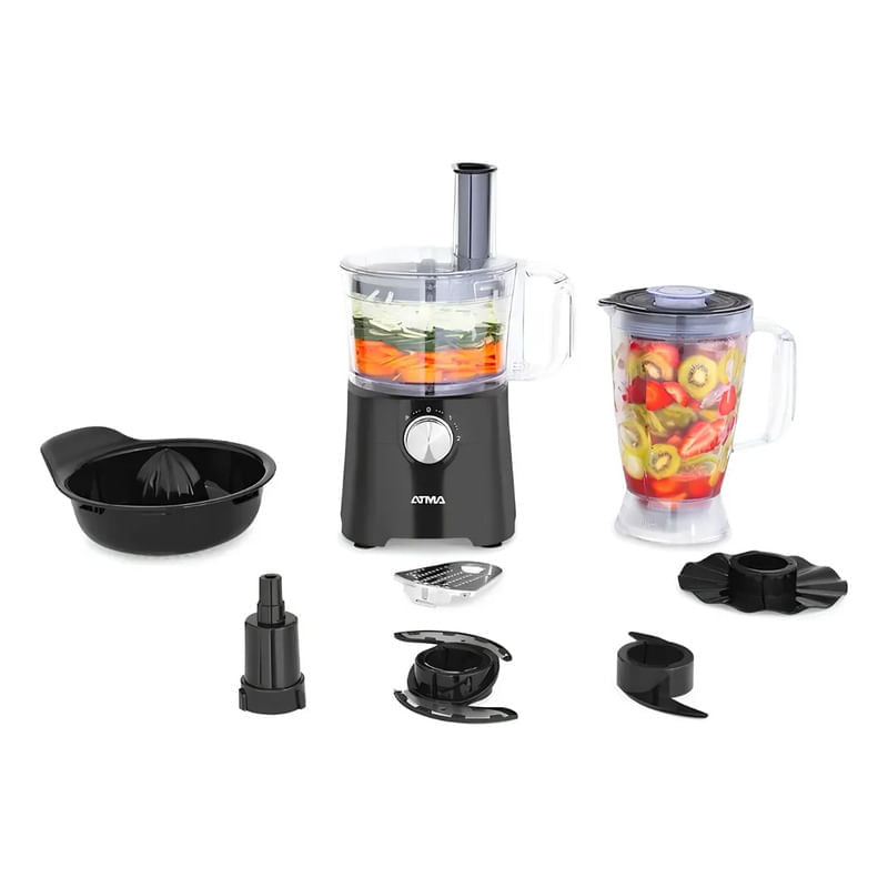 Multiprocesadora Atma Lp8425n 650w 1.2l/1.8l 2 Velocidades Negro
